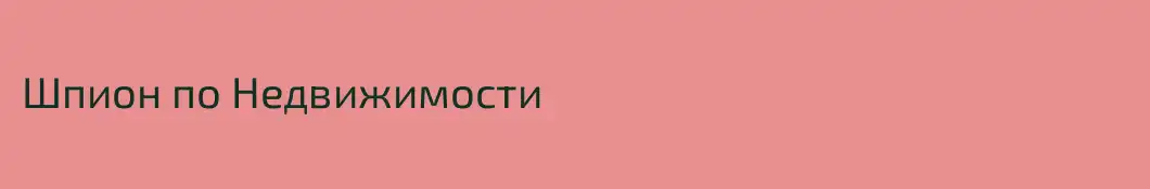 Шпион по Недвижимости